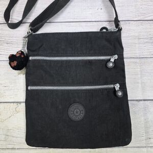 Kipling Alvar HB4061 Crossbody Bag Handbag Shoulder Bag Black Medium W/Keychain